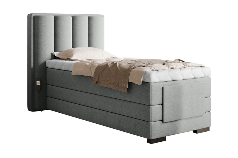 Banti Justerbar Kontinentalseng 90x200 cm - Grå - Møbler - Senger - Regulerbar seng