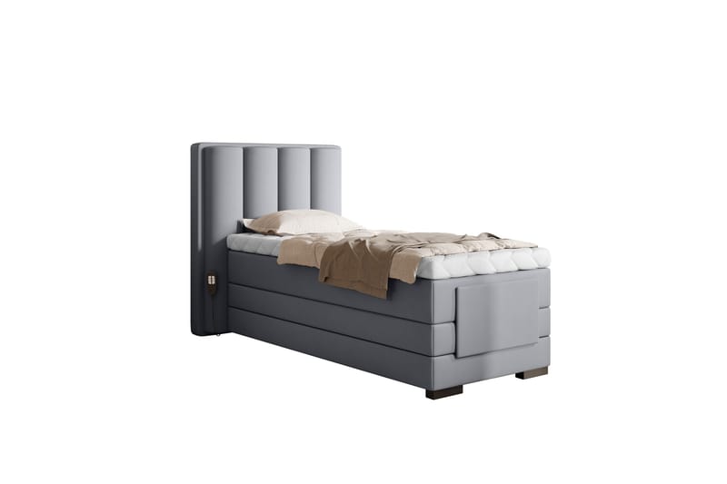 Banti Justerbar Kontinentalseng 90x200 cm - Grå - Møbler - Senger - Regulerbar seng