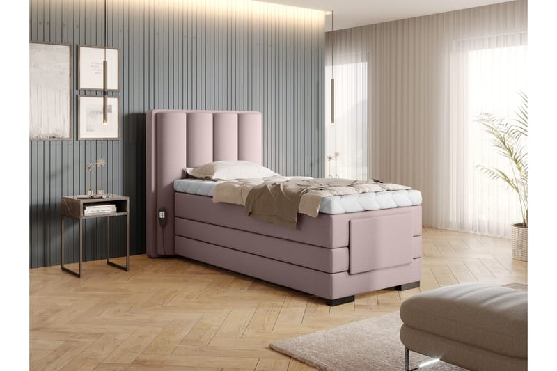 Banti Justerbar Kontinentalseng 90x200 cm - Rosa - Møbler - Senger - Regulerbar seng