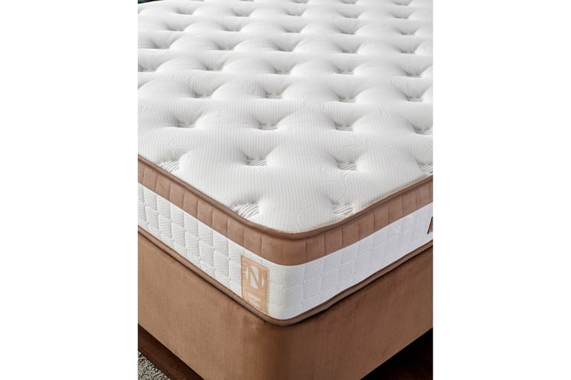 Latrona Kontinentalseng Dobbel 140x190 cm - Lysebrun - Møbler - Senger - Regulerbar seng