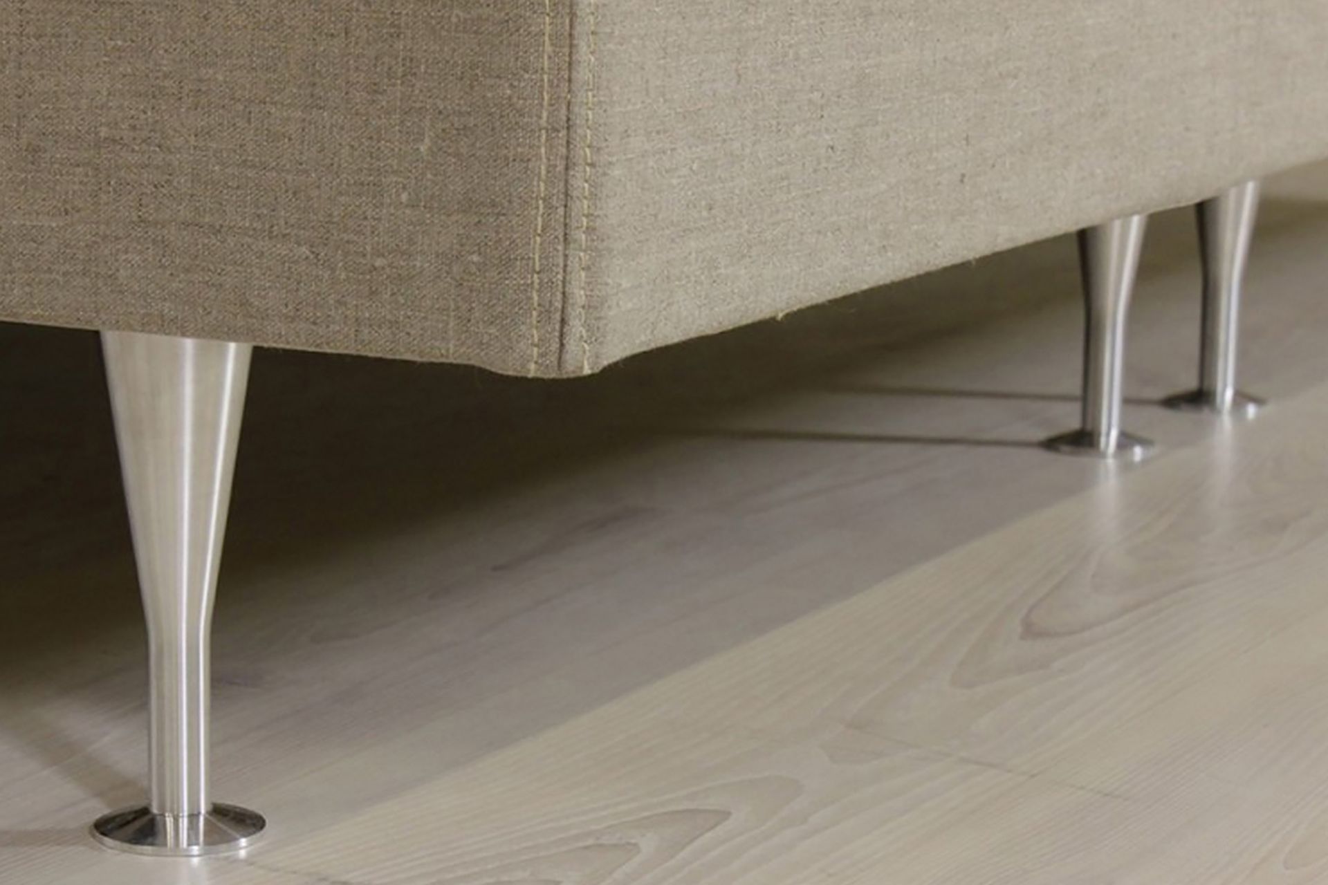 Sheraton Justerbar Seng 90x200 Medium Linonso - Beige - Møbler - Senger - Regulerbar seng