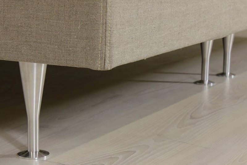 Sheraton Justerbar Seng 90x200 Medium Linonso - Beige - Møbler - Senger - Regulerbar seng