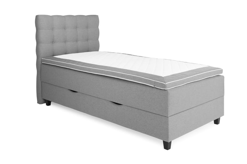 Royal Komplett Sengepakke Seng med Oppbevaring 105x200 - Lysegrå - Møbler - Senger - Kontinentalsenger
