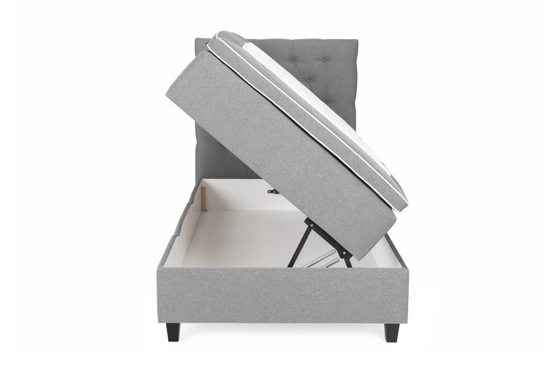 Royal Komplett Sengepakke Seng med Oppbevaring 105x200 - Lysegrå - Møbler - Senger - Kontinentalsenger