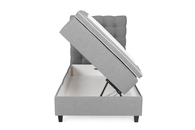 Royal Komplett Sengepakke Seng med Oppbevaring 105x200 - Lysegrå - Møbler - Senger - Kontinentalsenger