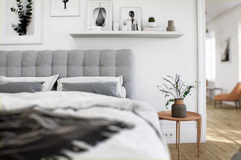 Royal Komplett Sengepakke Seng med Oppbevaring 80x200 - Lysegrå - Møbler - Senger - Rammeseng