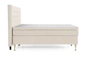 Royal Velvet komplett sengepakke 160x200 cm - Beige med høye gullfargede ben - Møbler - Senger - Komplett sengepakke