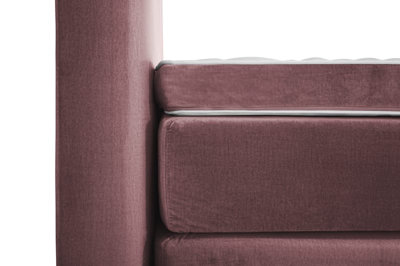 Royal Velvet Komplett Sengepakke 160x200 cm - Rosa Fløyel/Dreide Ben - Møbler - Senger - Komplett sengepakke