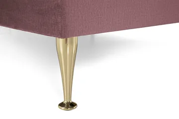 Royal Velvet komplett sengepakke 160x200 cm - Rosa med høye gullben - Møbler - Senger - Kontinentalsenger