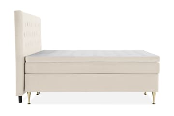 Royal Velvet komplett sengepakke 210x210 cm - Beige med høye gullfargede ben - Møbler - Senger - Komplett sengepakke