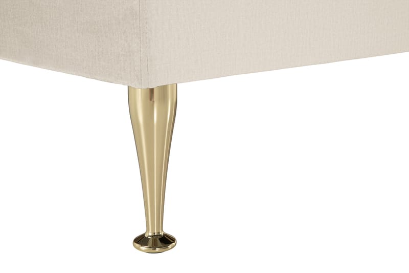 Royal Velvet komplett sengepakke 210x210 cm - Beige med høye gullfargede ben - Møbler - Senger - Komplett sengepakke