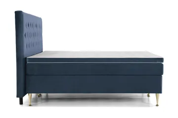 Royal Velvet Kontinentalseng 210x210 cm - Mørkeblå Fløyel/Høye Gullben - Møbler - Senger - Kontinentalsenger