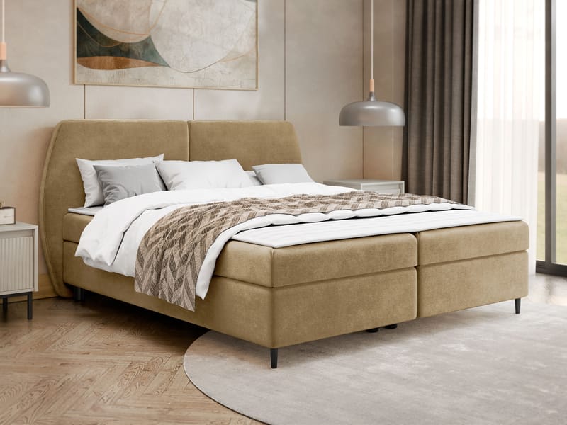Rynricon Sengepakke Kontinentalseng 140x200 cm - Beige - Møbler - Senger - Komplett sengepakke