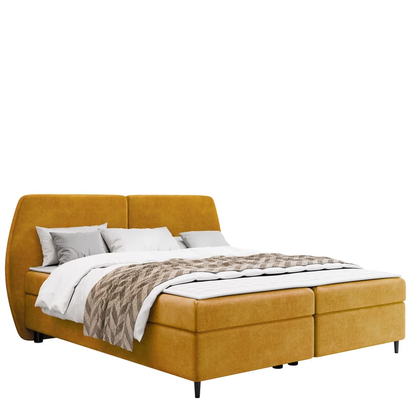 Rynricon Sengepakke Kontinentalseng 140x200 cm - Gul - Møbler - Senger - Komplett sengepakke