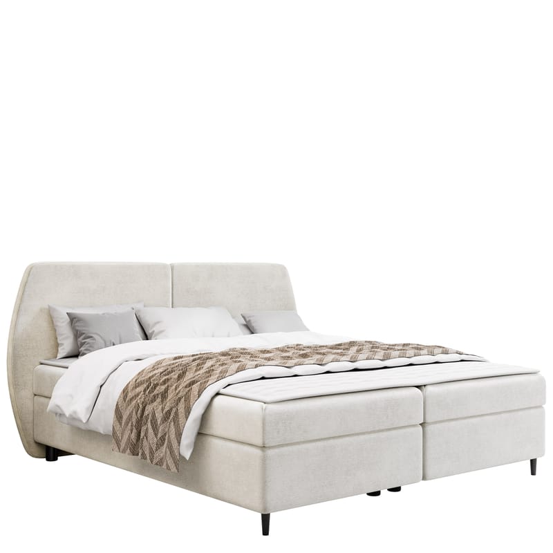 Rynricon Sengepakke Kontinentalseng 140x200 cm - Hvit - Møbler - Senger - Komplett sengepakke