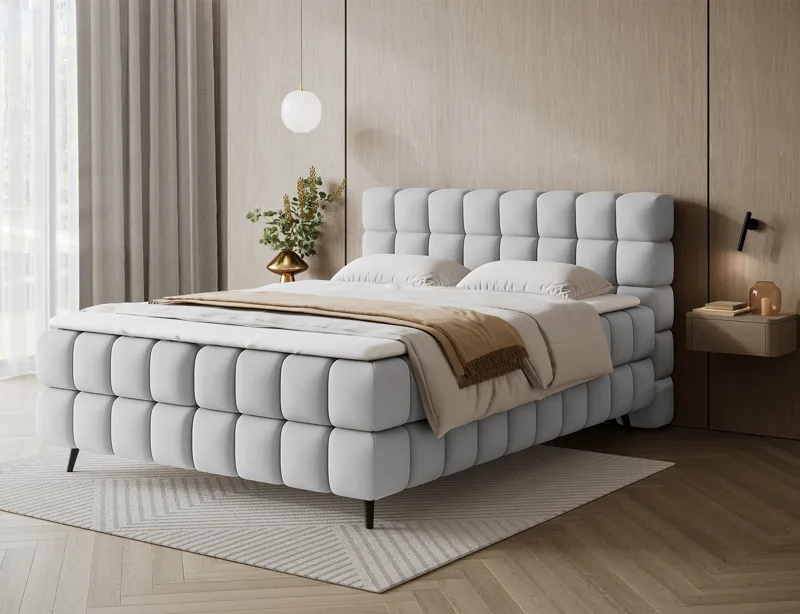 Sabeno sengepakke Bubblig kontinentalseng med oppbevaring 140x200 cm - Tonall 03 - Møbler - Senger - Kontinentalsenger