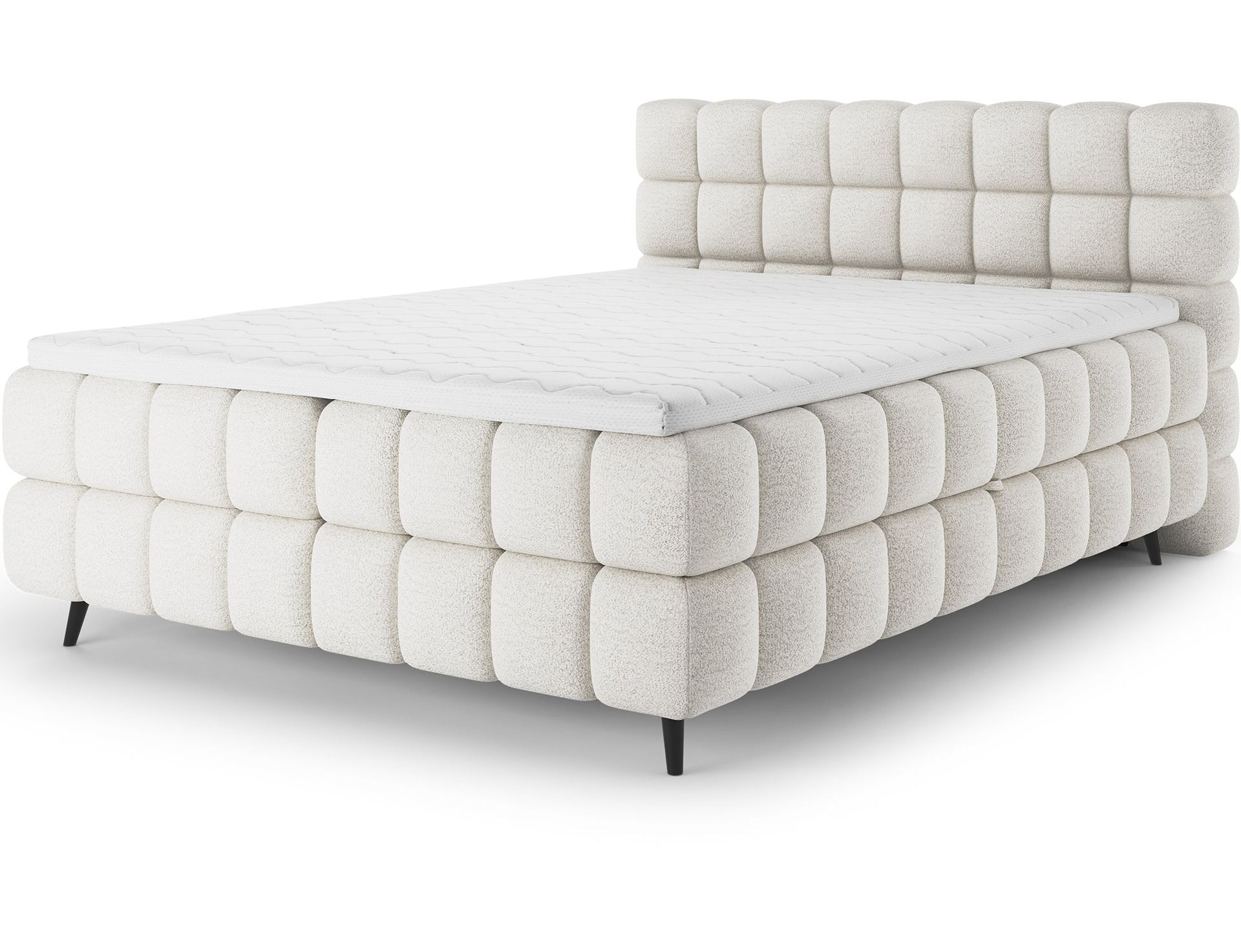 Sabeno sengepakke Bubblig kontinentalseng med oppbevaring 180x200 cm - svart