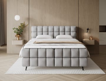 Sabeno sengesett boblete kontinentalseng med oppbevaring 160x200 cm - Royal 04 - Møbler - Senger - Kontinentalsenger