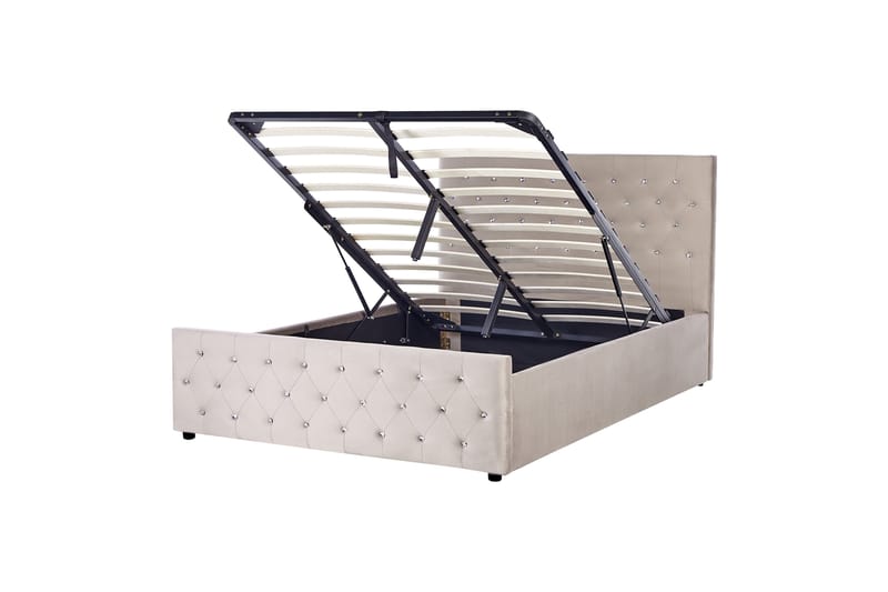 Saleux Sengramme 140x200 cm - Taupe - Møbler - Senger - Sengeramme & sengestamme