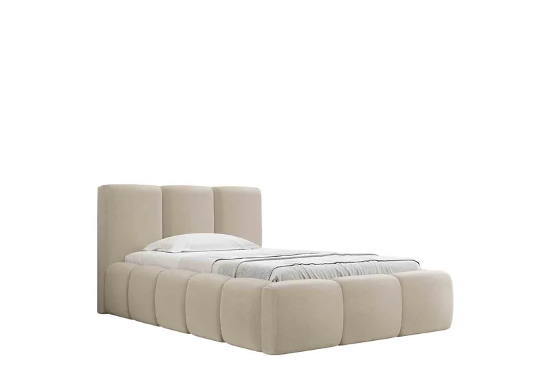 Salvenor Sengeramme med Oppbevaring 90x200 cm - Beige - Møbler - Senger - Sengeramme & sengestamme