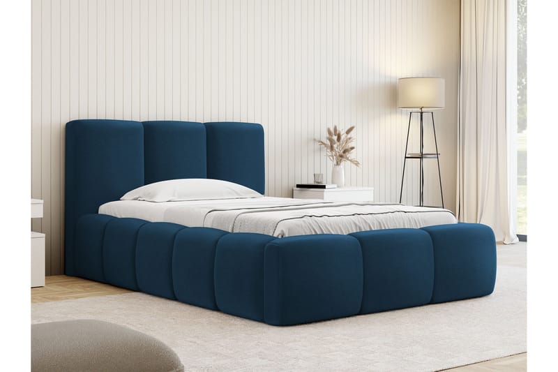 Salvenor Sengeramme med Oppbevaring 90x200 cm - Blå - Møbler - Senger - Sengeramme & sengestamme