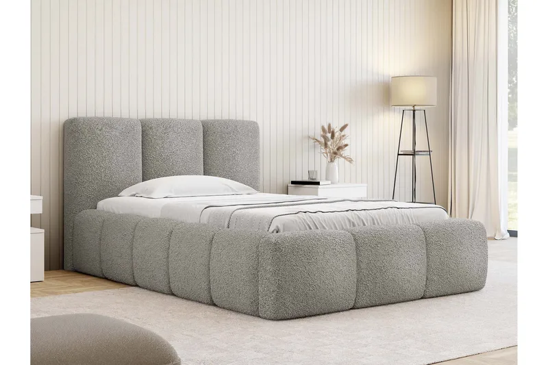 Salvenor Sengeramme med Oppbevaring 90x200 cm - Grå - Møbler - Senger - Sengeramme & sengestamme