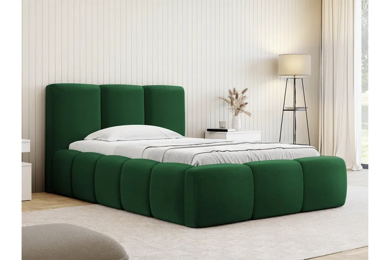 Salvenor Sengeramme med Oppbevaring 90x200 cm - Grønn - Møbler - Senger - Sengeramme & sengestamme