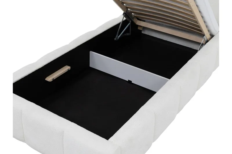 Salvenor Sengeramme med Oppbevaring 90x200 cm - Hvit - Møbler - Senger - Sengeramme & sengestamme