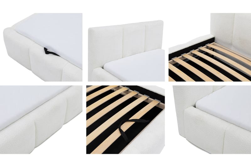 Salvenor Sengeramme med Oppbevaring 90x200 cm - Rosa - Møbler - Senger - Sengeramme & sengestamme