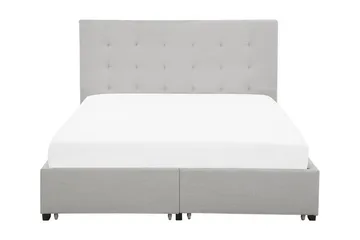 Sandrick Kontinentalseng med Oppbevaring 140x200 - Grå - Møbler - Senger - Sengeramme & sengestamme