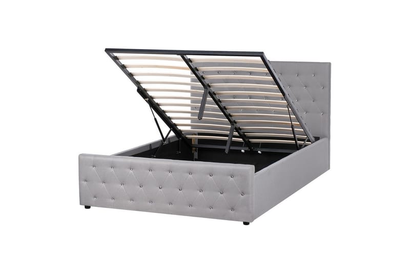 Säng med förvaring Amiens - Grå, 140x200 cm - Møbler - Senger - Sengeramme & sengestamme