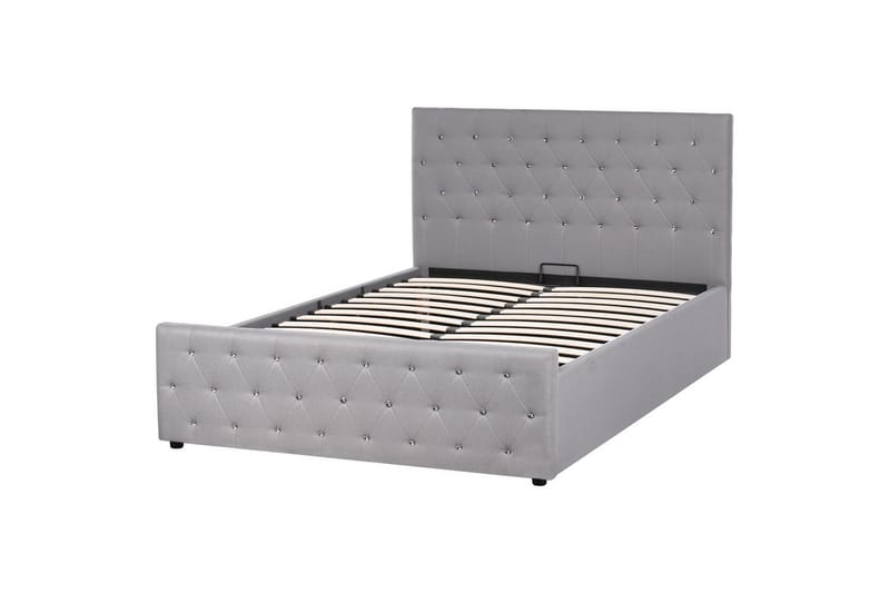 Säng med förvaring Amiens - Grå, 140x200 cm - Møbler - Senger - Sengeramme & sengestamme