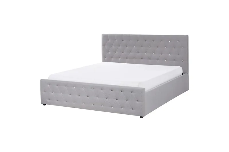 Säng med förvaring Amiens - Grå, 180x200 cm - Møbler - Senger - Sengeramme & sengestamme