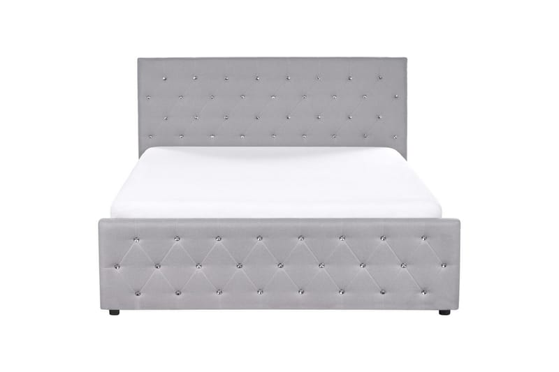 Säng med förvaring Amiens - Lys grå, 160x200 cm - Møbler - Senger - Sengeramme & sengestamme