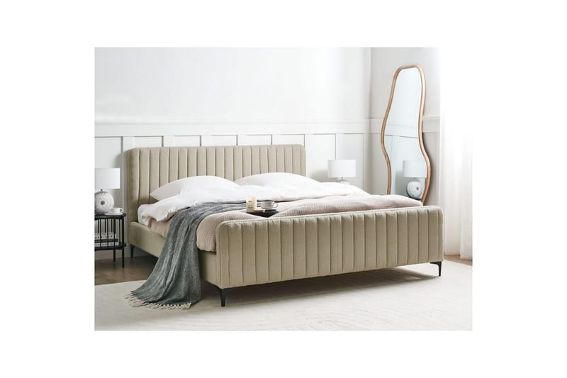 Sängram NO_BRAND Beige, Svart 180x200 - Møbler - Senger - Sengeramme & sengestamme