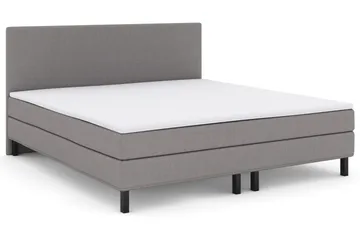 Select No 1 Komplett Sengepakke 210x210 - Lysegrå/Svarta Ben - Møbler - Senger - Komplett sengepakke