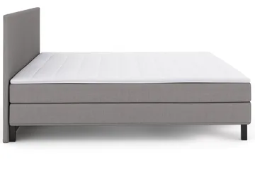 Select No 1 Komplett Sengepakke 210x210 - Lysegrå/Svarta Ben - Møbler - Senger - Komplett sengepakke