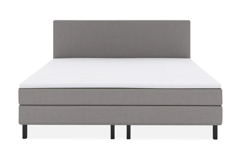 Select No 1 Komplett Sengepakke 210x210 - Lysegrå/Svarta Ben - Møbler - Senger - Komplett sengepakke