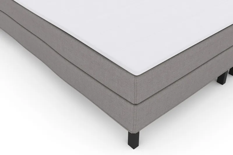 Select No 1 Komplett Sengepakke 210x210 - Lysegrå/Svarta Ben - Møbler - Senger - Komplett sengepakke