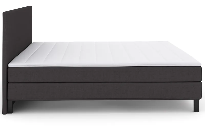 Select No 1 Komplett Sengepakke 210x210 - Mørkegrå/Svarta Ben - Møbler - Senger - Komplett sengepakke