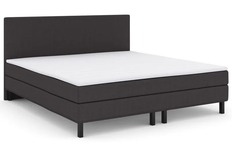 Select No 1 Komplett Sengepakke 210x210 - Mørkegrå/Svarta Ben - Møbler - Senger - Komplett sengepakke
