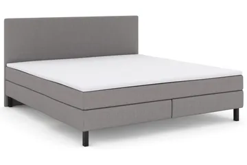 Select No 2 Komplett Sengepakke 210x210 - Lysegrå/Svarta Ben - Møbler - Senger - Komplett sengepakke