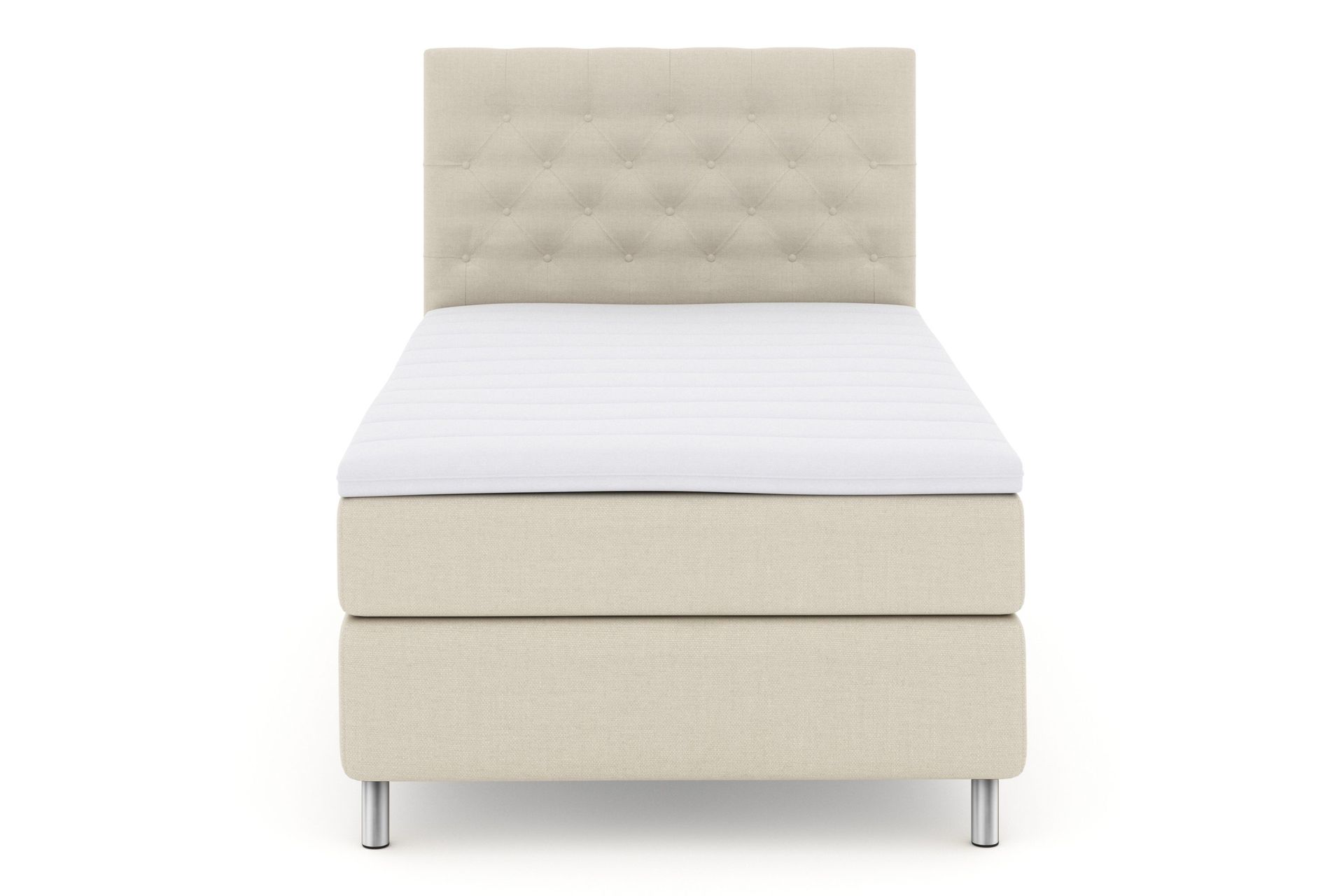 Select No 3 Komplett Sengepakke 120x200 Fast - Beige/Metallben