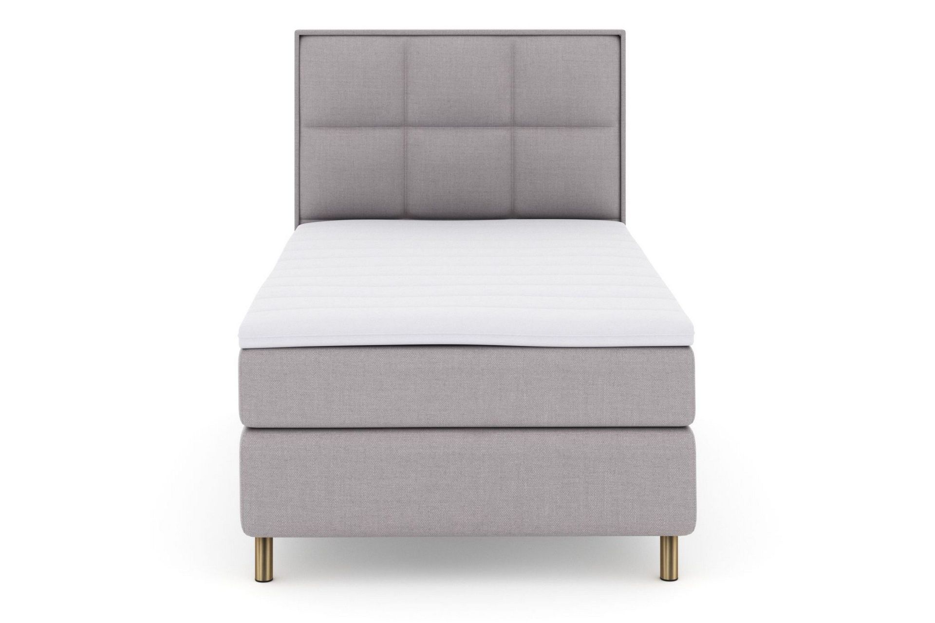 Select No 3 Komplett Sengepakke 120x200 Medium - Lysegrå/Kobberben