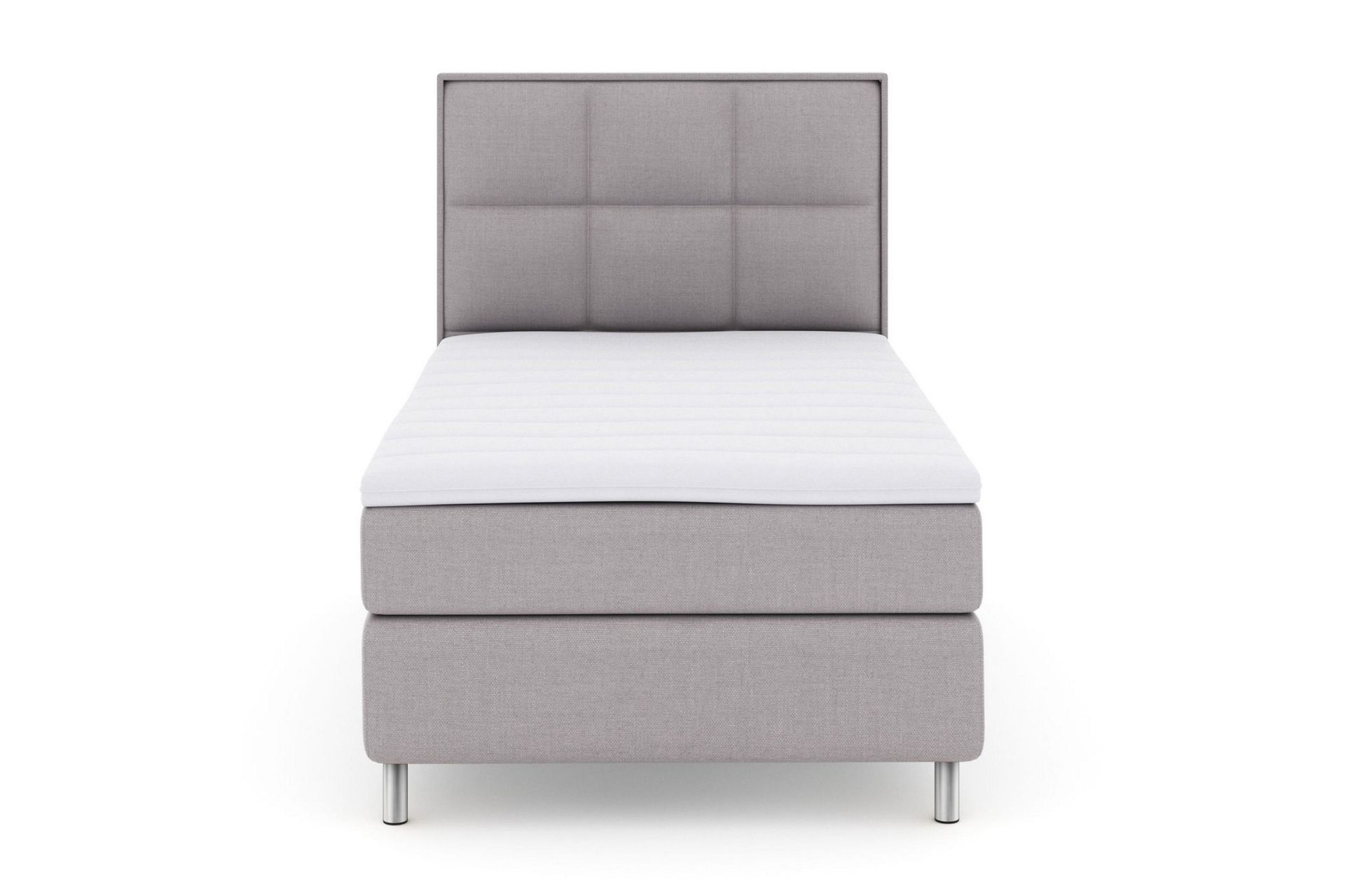 Select No 3 Komplett Sengepakke 120x200 Medium - Lysegrå/Metallben