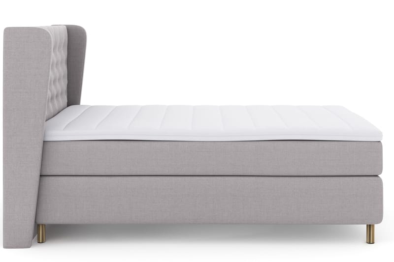Select No 3 Komplett Sengepakke 140x200 Fast - Lysegrå/Kobberben - Møbler - Senger - Komplett sengepakke