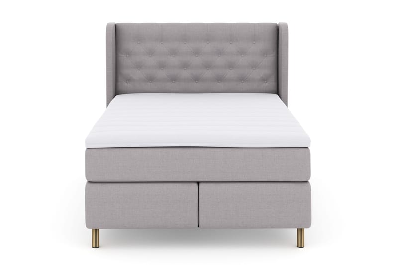 Select No 3 Komplett Sengepakke 140x200 Fast - Lysegrå/Kobberben - Møbler - Senger - Komplett sengepakke