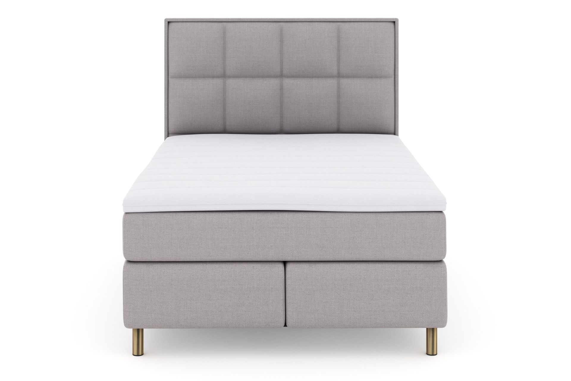 Select No 3 Komplett Sengepakke 140x200 Fast - Lysegrå/Kobberben