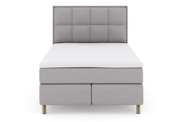 Rutete Sengegavl 140 cm - Lysegrå