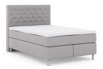 Select No 3 Komplett Sengepakke 140x200 Fast - Lysegrå/Metallben - Møbler - Senger - Komplett sengepakke